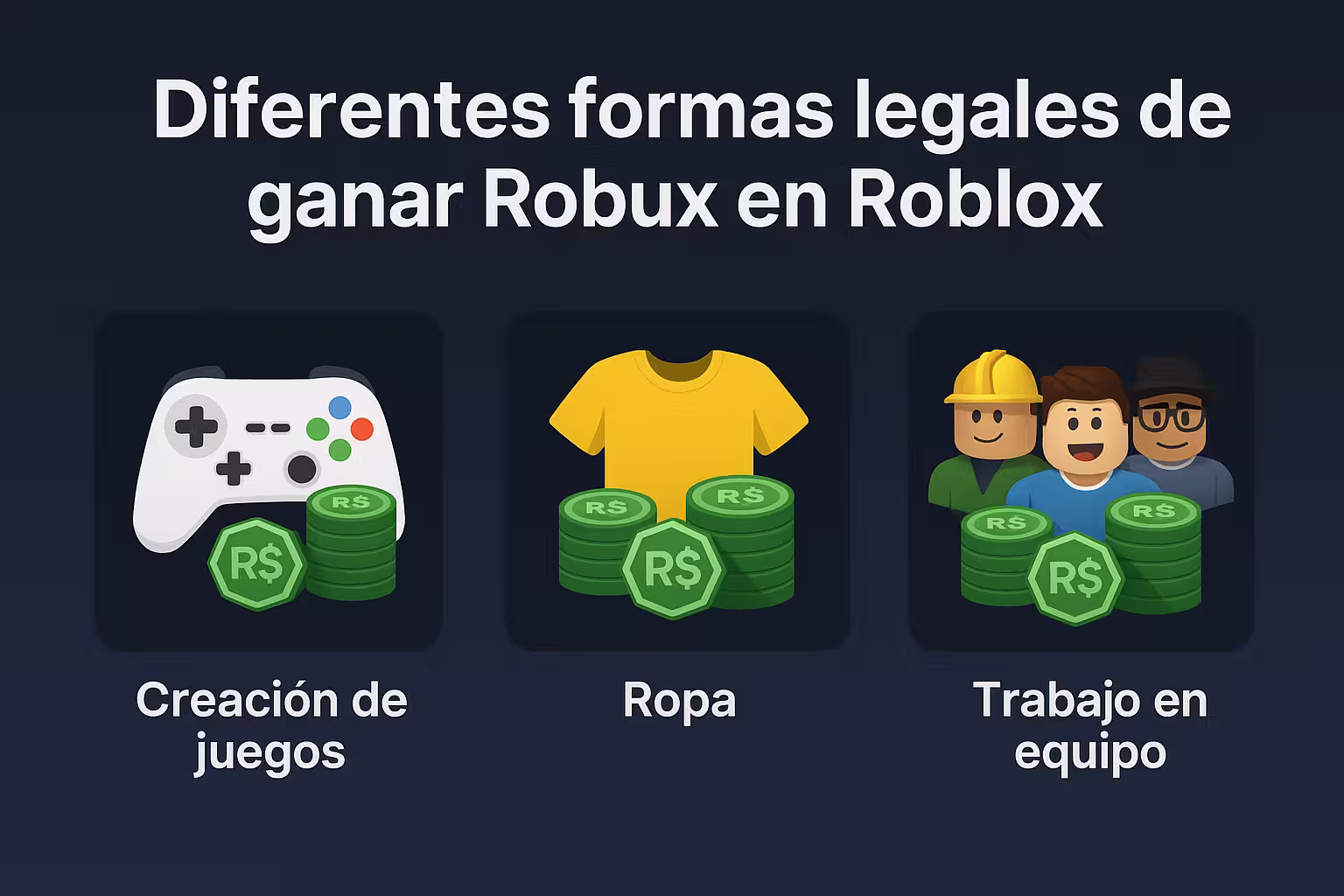Diferentes formas legales de ganar Robux en Roblox